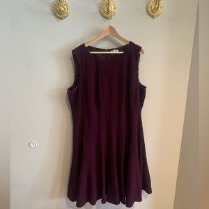 Calvin Klein Eggplant A-line Pleated Dress size 20W